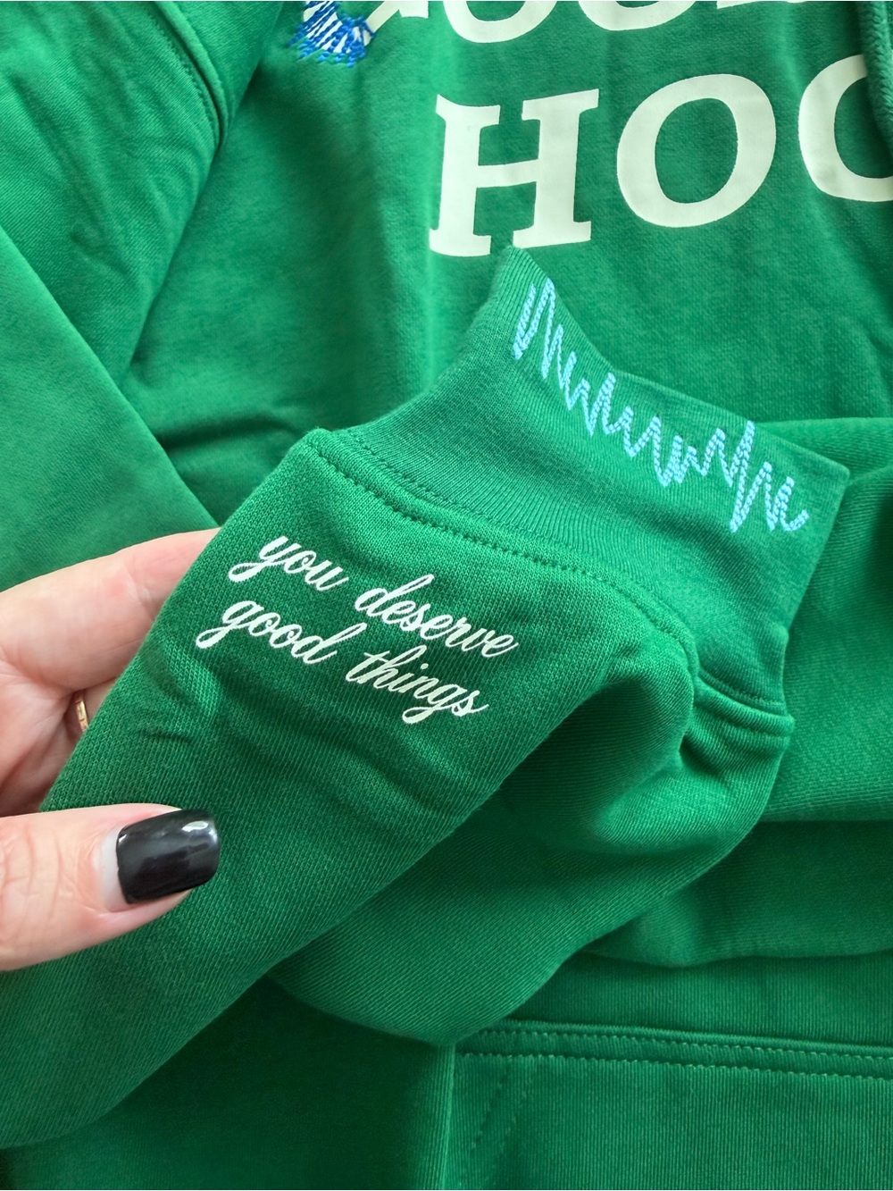 Mayfair Woman’s My Good Luck Hoodie NWT - Picture 3 of 6